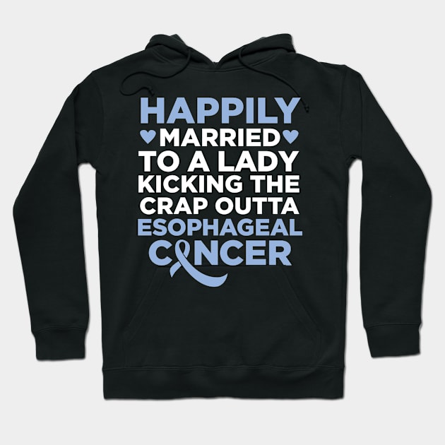 Wife Fighting Esophageal Cancer | Husband Support Hoodie by jomadado